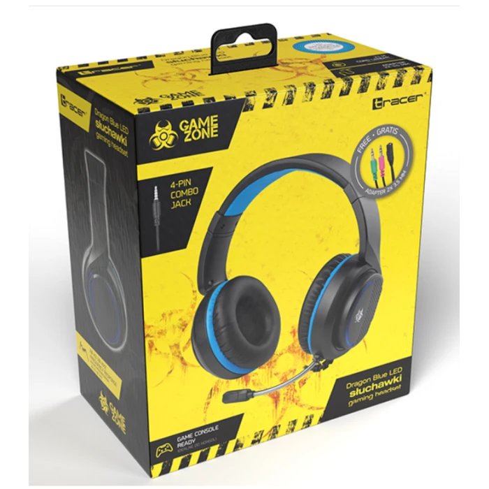 Комп'ютерна аудіо гарнітура Tracer GAMEZONE Dragon Blue LED (TRASLU46621)