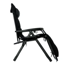 Розкладне крісло шезлонг LEOBRO Zero Gravity Premium Plus Black (LB-ZGC-K2-BLK)