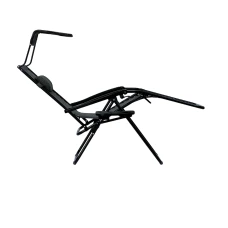 Раскладное кресло шезлонг с козырьком LEOBRO Zero Gravity Dark Grey (LB-ZGC-H1-DGR)