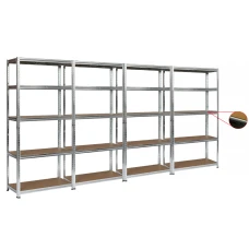 Набір із чотирьох стелажів LEOBRO Premium 150 х 280 х 30 см, 150кг/полиця, 5 полиць (LB-R110Х4)
