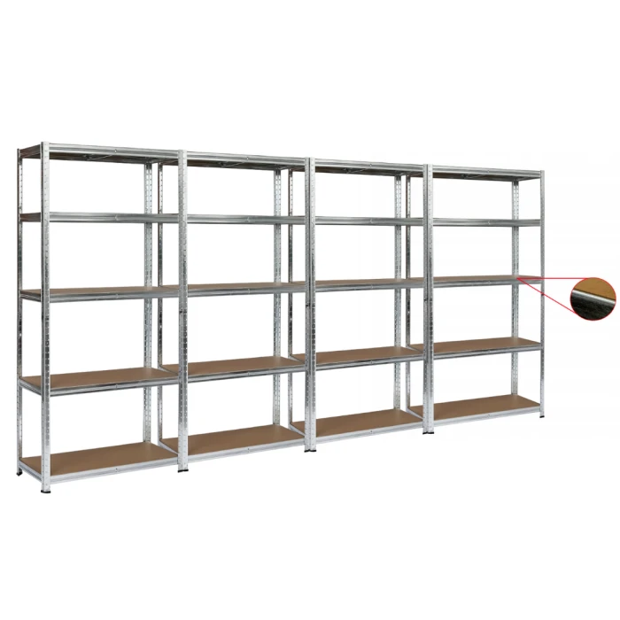 Набір із чотирьох стелажів LEOBRO Premium 150 х 280 х 30 см, 150кг/полиця, 5 полиць (LB-R110Х4)