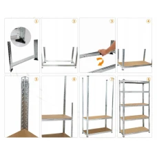 Набір із чотирьох стелажів LEOBRO Premium 150 х 280 х 30 см, 150кг/полиця, 5 полиць (LB-R110Х4)