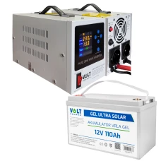 Комплект Volt Polska SINUS PRO 1100 E PLUS 12/230V 700/1100W + Аккумулятор GEL 12V 110 Ah