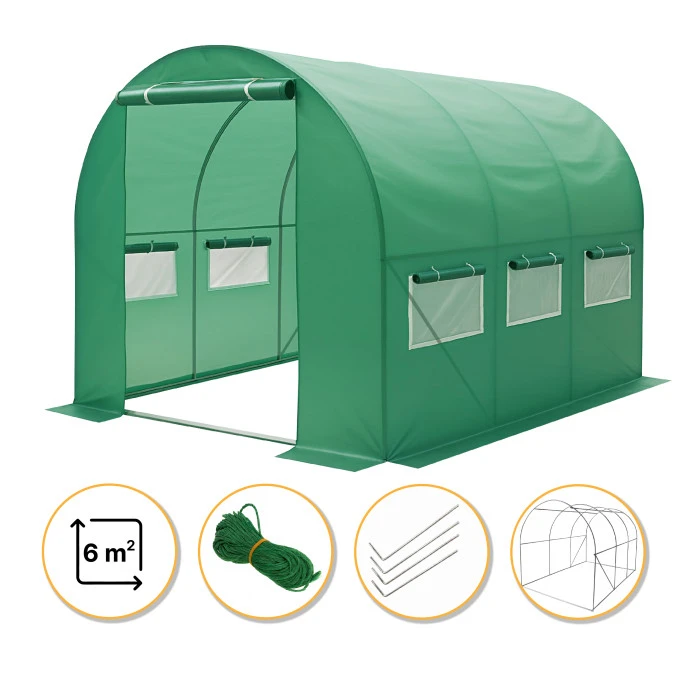 Садова теплиця парник LEOBRO Garden 6м2 Green (LB-G101-GRN)