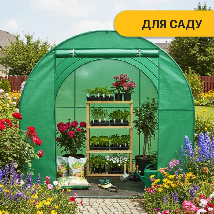 Садова теплиця парник LEOBRO Garden 6м2 Green (LB-G101-GRN)