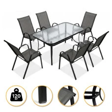 Комплект садових меблів LEOBRO Comfort 6 крісел + великий столик (LB-1055-51)