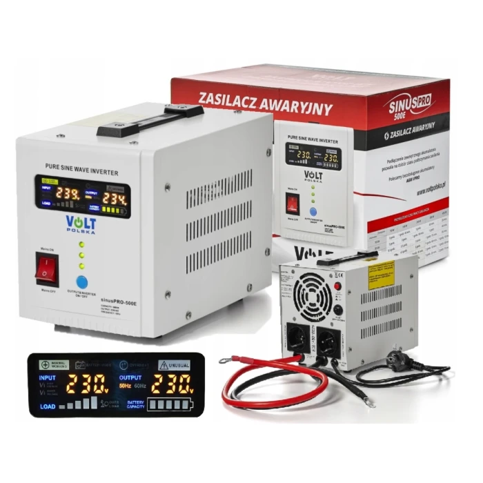 Гібридний ДБЖ/інвертор Volt Polska SINUS PRO 500 E 12/230V 350/500W (3SP050012E)