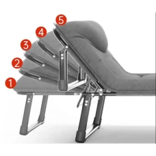 Раскладная кровать (раскладушка) LEOBRO серого цвета (FB-S14)