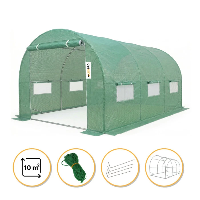 Посилена теплиця садова парник LEOBRO Garden 10м2 Green (LB-10M25)