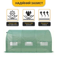 Посилена теплиця садова парник LEOBRO Garden 10м2 Green (LB-10M25)