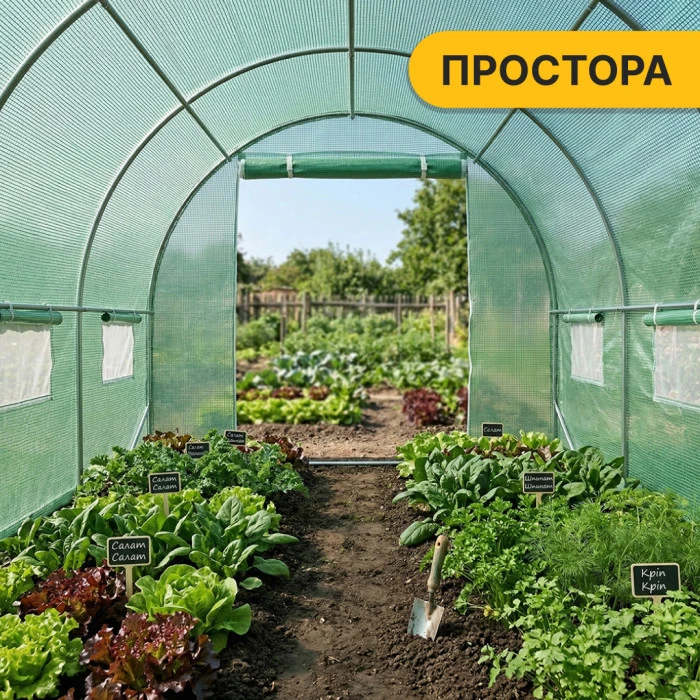 Посилена теплиця садова парник LEOBRO Garden 10м2 Green (LB-10M25)