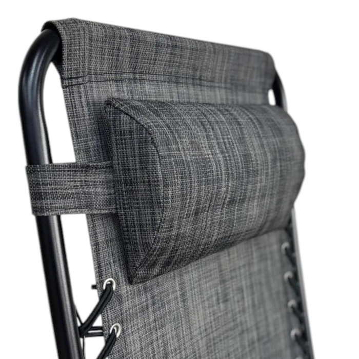 Розкладне крісло шезлонг LEOBRO Zero Gravity Dark Grey (LB-ZGC-A1-DGR)
