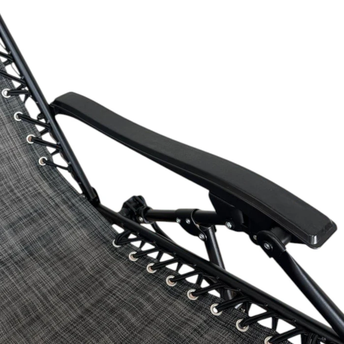 Розкладне крісло шезлонг LEOBRO Zero Gravity Dark Grey (LB-ZGC-A1-DGR)