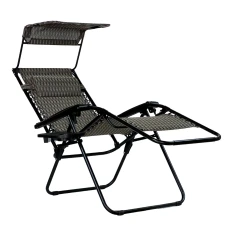 Раскладное кресло шезлонг с козырьком LEOBRO Zero Gravity Plaid (LB-ZGC-H1-PLD)
