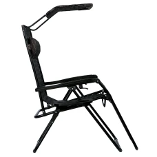 Раскладное кресло шезлонг с козырьком LEOBRO Zero Gravity Plaid (LB-ZGC-H1-PLD)