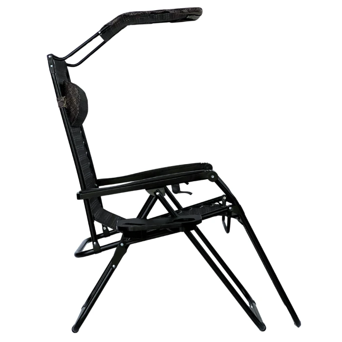 Розкладне крісло шезлонг з козирком LEOBRO Zero Gravity Plaid (LB-ZGC-H1-PLD