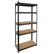 Стелаж LEOBRO Black 150 х 70 х 30 см, 175кг/полиця, 5 полиць (LB-R117)