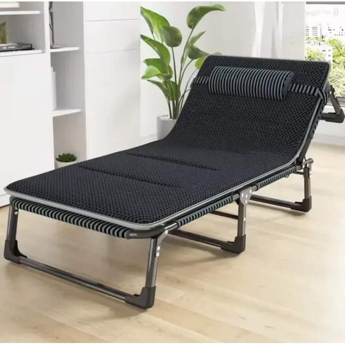 Раскладная кровать (раскладушка) с Mesh-матрасом и подушкой LEOBRO Striped (LB-FB-A2-STR)