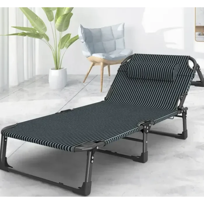 Раскладная кровать (раскладушка) с Mesh-матрасом и подушкой LEOBRO Striped (LB-FB-A2-STR)