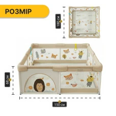 Дитячий манеж LEOBRO "Лісовий Їжачок" 150 x 180 см (LB-1001)