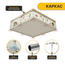 Дитячий манеж LEOBRO "Лісовий Їжачок" 150 x 180 см (LB-1001)