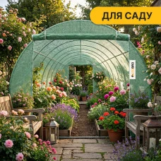 Посилена садова теплиця парник LEOBRO Garden 24м2 Green (LB-G124-GRN)