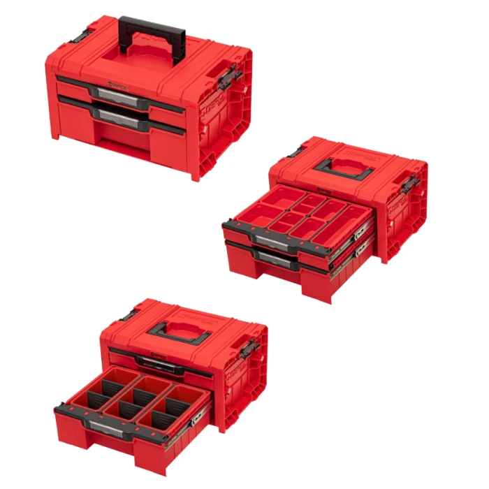 Набір інструментів для ящиків Qbrick System PRO Drawer Workshop Set 3 2.0 RED (5901238258353)