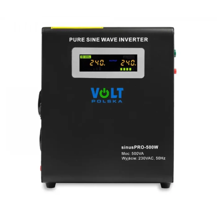 Гібридний ДБЖ/інвертор Volt Polska SINUS PRO 500 W 12/230V 300/500W (3SP095012W)