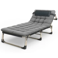 Розкладне ліжко (розкладачка) з подушкою LEOBRO Темна смужка