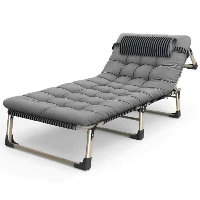 Розкладне ліжко (розкладачка) з подушкою LEOBRO Темна смужка