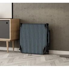 Раскладная кровать (раскладушка) с подушкой LEOBRO Темная полоска (FB-S02-PM)