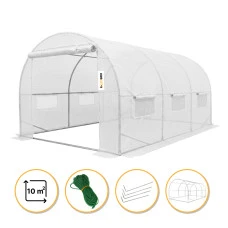 Посилена теплиця садова парник LEOBRO Garden 10м2 White (LB-10M25W)