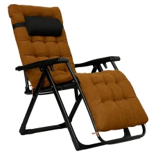 Розкладне крісло шезлонг LEOBRO Zero Gravity Premium Plus Brown (LB-ZGC-K2-BRN)