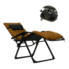 Розкладне крісло шезлонг LEOBRO Zero Gravity Premium Plus Brown (LB-ZGC-K2-BRN)