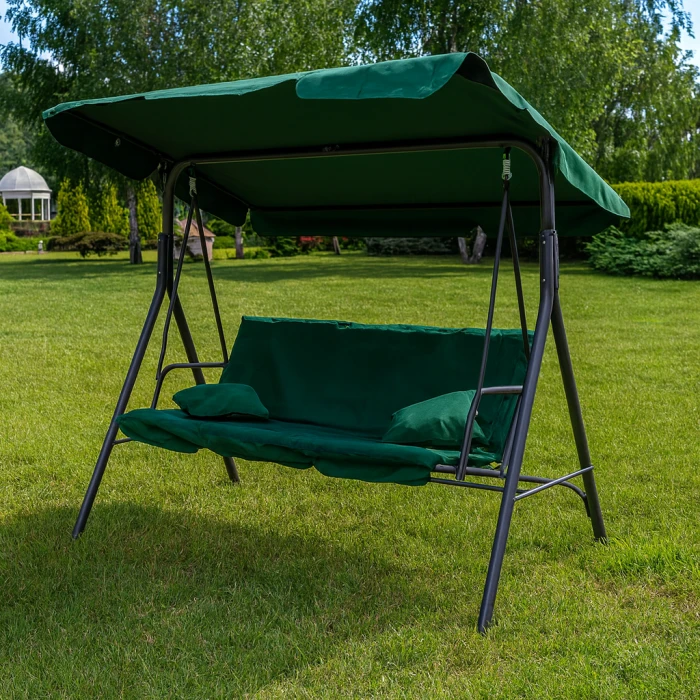 Гойдалка з подушками на 3 особи LEOBRO Green