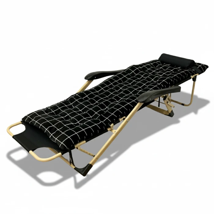 Розкладне крісло ліжко з оксамитовим матрацом LEOBRO (LB-FCB-G5-PAT)