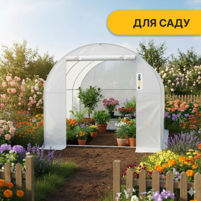 Садова теплиця парник LEOBRO Garden 6м2 White (LB-G101-WHT)