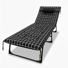 Розкладне ліжко (розкладачка) з оксамитовим матрацом і подушкою LEOBRO (LB-FB-A3-PAT)