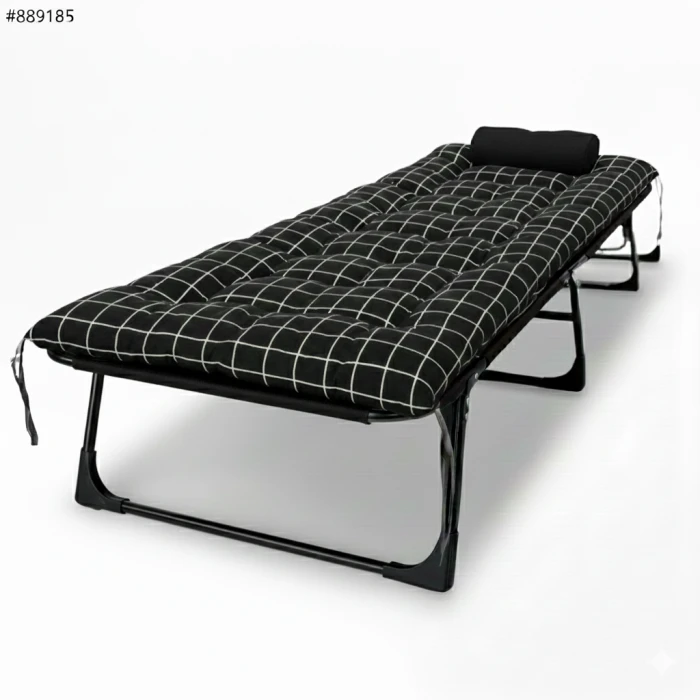 Розкладне ліжко (розкладачка) з оксамитовим матрацом і подушкою LEOBRO (LB-FB-A3-PAT)