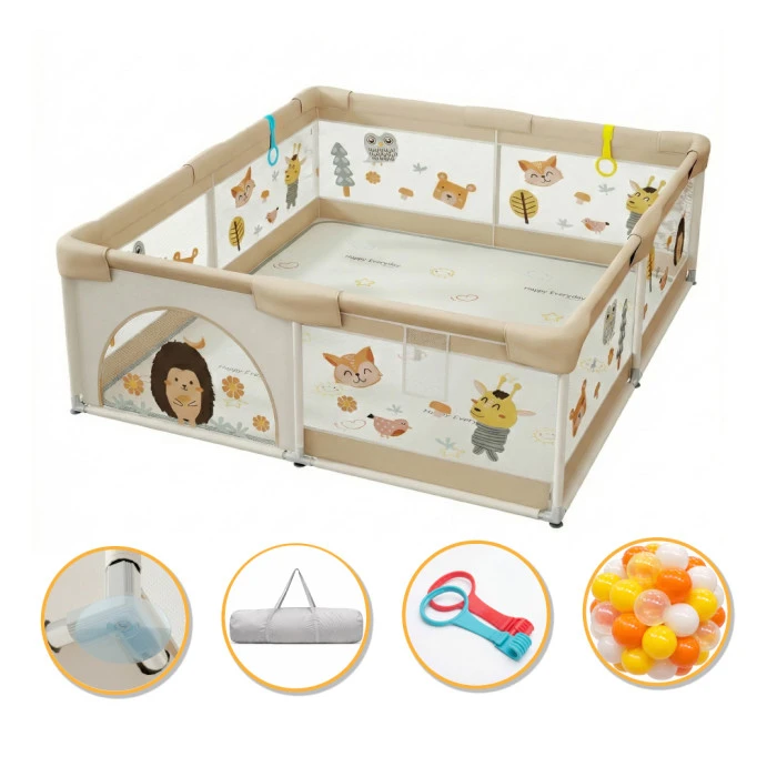 Дитячий манеж LEOBRO "Лісовий Їжачок" 180 x 200 см (LB-1006)