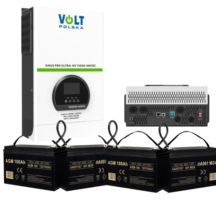 Комплект Volt Polska ULTRA 10000 48/230V (5000/10000W) + 4 шт Акумулятор VOLT VRLA 100Ah 12V