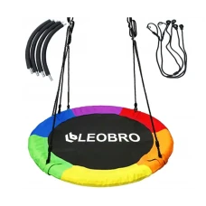 Садова гойдалка гніздо LEOBRO 100см (Різнокольорова)