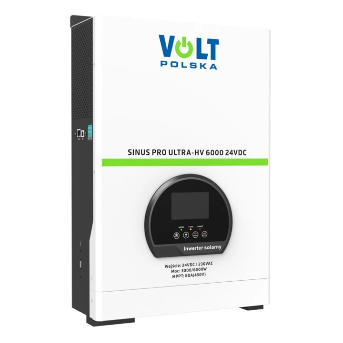 Сонячний інвертор Volt Polska ULTRA-HV 6000 24/230V (3000/6000W) + 80A MPPT (450V) (3SSHV30024)