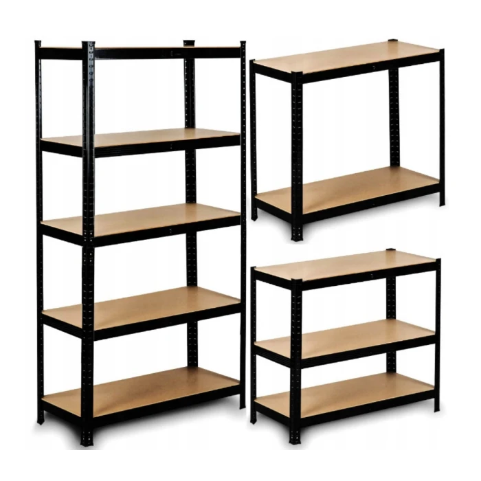 Стелаж LEOBRO Чорний 180 х 90 х 40 см, 265кг/полиця, 5 полиць (LB-R265-BLK)