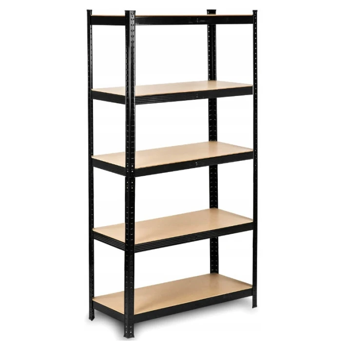 Стелаж LEOBRO Чорний 180 х 90 х 40 см, 265кг/полиця, 5 полиць (LB-R265-BLK)