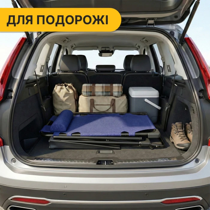 Раскладное кресло кровать с подушкой LEOBRO Темно-синий (LB-FCB-G1-BLU)