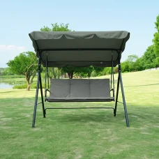 Водонепроникна гойдалка з подушками на 3 особи LEOBRO Сіра