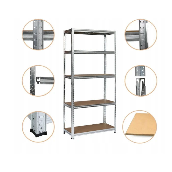Стелаж LEOBRO Premium 180 х 90 х 40 см, 200кг/полиця, 5 полиць (LB-R106)