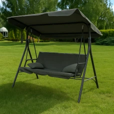 Гойдалка з подушками на 3 особи LEOBRO Grey