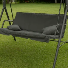 Гойдалка з подушками на 3 особи LEOBRO Grey